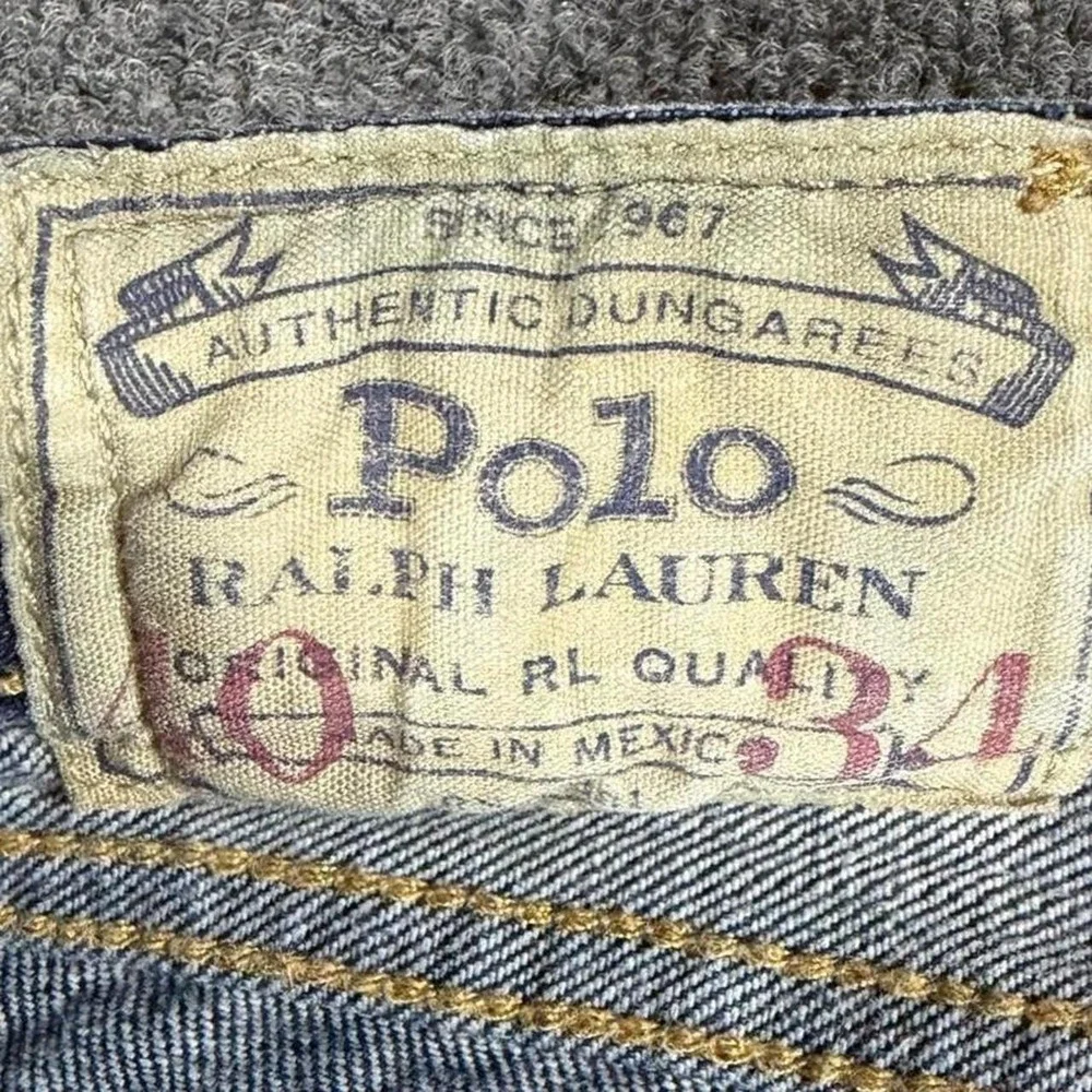 Vintage Polo Ralph Lauren Selvage Denim Dark Wash Hampton Straight Jeans 40x34